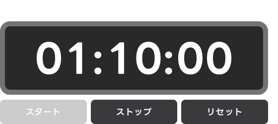 タイマーが動作している状態の表示画面